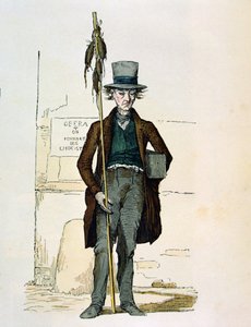 ラット毒売り、1845（色の彫刻） 作： French School