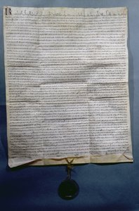 レイモンド7世による承認（1197-1249）モー条約のトゥールーズ伯爵、1229年頃 作： French School