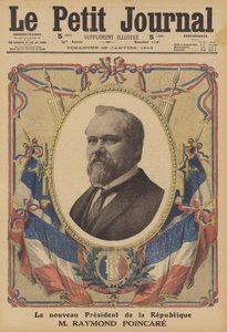 フランス共和国の新大統領、レイモン・ポアンカレ（カラーリトグラフ 作： French School
