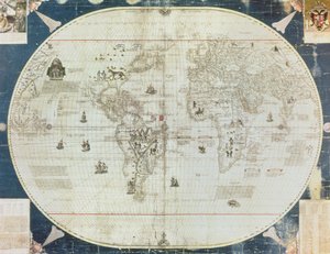 Rc C 2487世界地図、セバスチャンカボット（c.1476-1557）、1544年