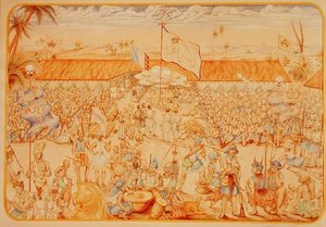 ダホメー国王によるフランス使節団の歓迎会 作： French School