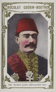 Rechid、pashaトルコ大使（カラー写真） 作： French School