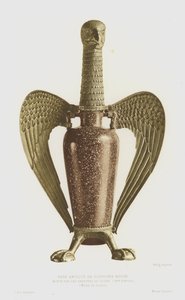 アボット・スガーの金細工師が取り付けた赤紫檀の花瓶（フランス 作： French School