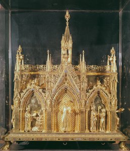 聖タウリンの聖遺物箱（金銅、エナメル、銀） 作： French School
