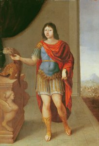 ローマの戦士に扮したテッセ伯フルレイのルネ