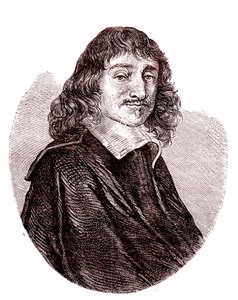 ルネ・デカルト、フランスの物理学者、数学者、哲学者。1865年（エングレーヴィング） 作： French School