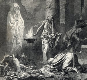 Edustus Endorin noidan (tai Pythonisse of Endorin), Samuelin ensimmäisessä kirjassa (Raamattu) mainitusta kanaanilaiskylästä, jossa on talisman, jolla hän kutsuu profeetta Samuelin haamuksi. Hän päätti hiljattain kuningas Saulin pyynnöstä. Isr 作： French School