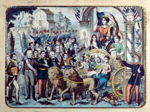 1876年のフランス憲法を祝う共和党の寓話 作： French School