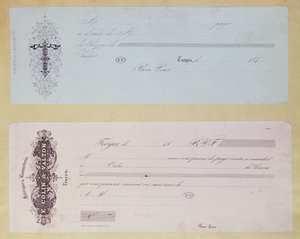 1840年代にトロワで発行された支払い要求 作： French School