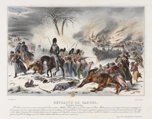 1842年1月6日にカブールから撤退 作： French School