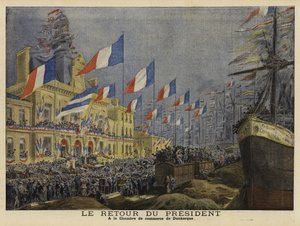 1897年のロシア訪問からのフェリックスフォールフランス大統領の帰還 作： French School