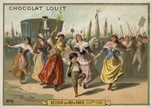 1789年10月6日、フランス革命、ルイ16世王のパリへの帰還 作： French School