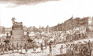 ヴォルテールの遺灰の返還（Francois Marie Arouet dit Voltaire 作： French School