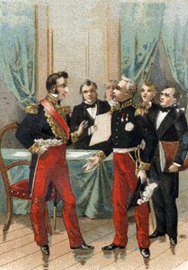 1830年7月の革命。"You are the best of the republics" La fayette（ラファイエット）が1830年7月26日にフランスの王、ルイ・フィリップ1世（1773-1850）となったオルレアン公に言ったフレーズ。 作： French School