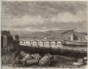 ローヌ、ロワール、ローヌ＝アルプ地方 - V.A.マルト＝ブラウン著「La France illustree: Geography, history, administration statistique」に掲載された彫刻。 1884年 作： French School