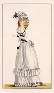 Journal de la Mode et du Goutからのハーフドレス、1790 作： French School