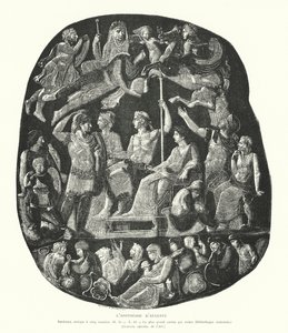 ローマのオニキス製カメオ（皇帝アウグストゥスの神格化を描いたもの）（彫刻 作： French School
