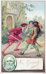 ウィノムシェイクスピア（1564-1616）の戯曲から改作された、ゴノーズオペラのロミオとジュリエットのロベルトのティバルトとの戦い 作： French School