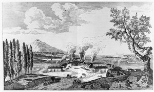 1787年のルクルーゾの王立鋳造所 作： French School