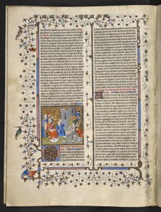ロイヤル MS 15 D III f.15v 旧約聖書のシーン、「聖書の歴史、第 1 巻と第 2 巻」 作： French School