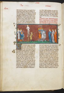 Royal MS 16 G. VI, Romhildan kuolema, Romhildan tyttäret pelastamassa kunniansa (Kirja 4, 24), Les Grandes Chroniques de Francesta