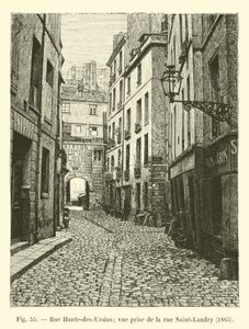 オートデウルサン通り;サンランドリー通り、1865年からの眺め 作： French School