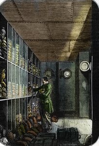 パリのフランス銀行の地下室（彩色彫刻