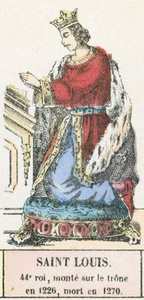 サン・ルイ、第44代国王、1226年に即位、1270年に死去（カラー図版 作： French School