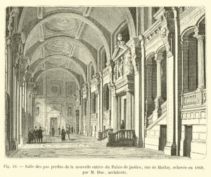 パレドジャスティスへの新しい入り口の失われた階段のホール、ルーデハーレイは1868年に建築家Mドゥックによって完成しました 作： French School
