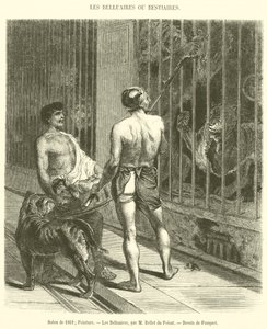 1861年のサロン、絵画、「The Belluaries」（エングレービング 作： French School