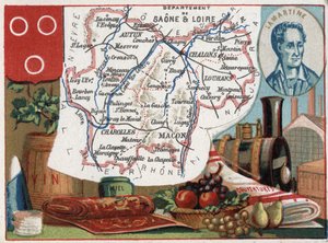 ソーヌ・エ・ロワール（Saone-et-Loire、71）、フランス・ブルゴーニュ地方。アルフォンス・ド・ラマルティーヌの肖像（Alphonse Marie Louis de Prat de Lamartine 作： French School