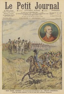 Le Petit Journal」の新連載「King Without a Throne」のシーン（カラーリトグラフ