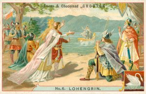 ワーグナーのオペラ「ローエングリン」のシーン（クロモリト 作： French School