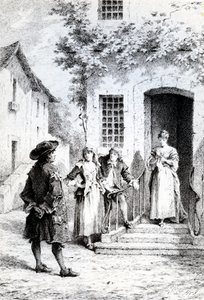 モリエールによる妻のための学校のシーン 作： French School