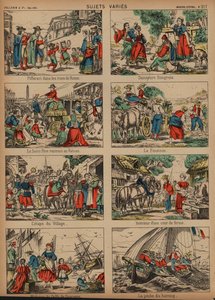 ヨーロッパ各地の風景（彩色済み彫刻 作： French School