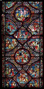 外来のシャルルマーニュの生涯（747-814）、1215-25年のシーン（182939も参照） 作： French School