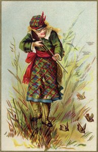 スコットランドの女の子が鳥を撮影 作： French School