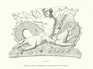 スキュラ、古代ギリシャのブロンズプラーク（彫刻 作： French School