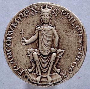 フィリップ2世（フィリップ・アウグストゥス）の印章（1165～1223年） 13世紀 パリ国立公文書館蔵 作： French School