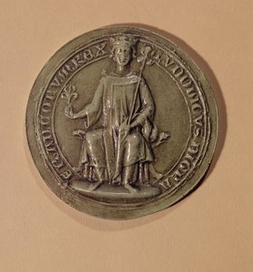 ルイ9世の封印（1214-70）、セプターとフルールドリス、c.1252 作： French School