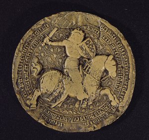 アンジューのルイ1世の印（1339-84）シチリアの王、1383 作： French School