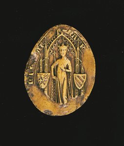 マルグリットドブルゴーニュのシール（1290-1315）1311（ワックス） 作： French School