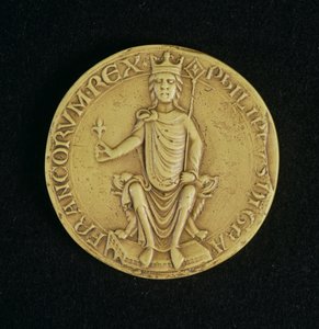 フィリップIIアウグストのシール（1165-1223）1198（ワックス）