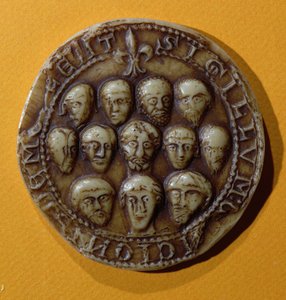 ムーランコミューン評議会の印章、1195年（ワックス）