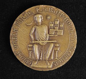 トゥールーズ（ワックス）のレイモンド7世（1197-1249）の2番目のシール
