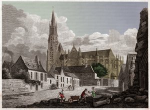 センリス大聖堂。(エングレーヴィング、1840年頃）
