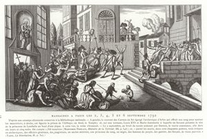 9月の虐殺、パリ、フランス革命、1792年 作： French School