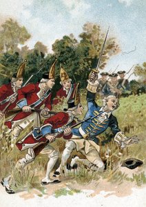 七年戦争 (1756-1763): アサの騎士 (1733-1760) として知られるルイ・ダサス・デュ・メルクーの死、フランスの船長 作： French School