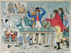 1対7、またはワクチン委員会、1800年頃 作： French School