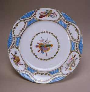 Sevresデザートサービスプレート、メルボルンサービス、1770年から（ソフトペースト磁器）